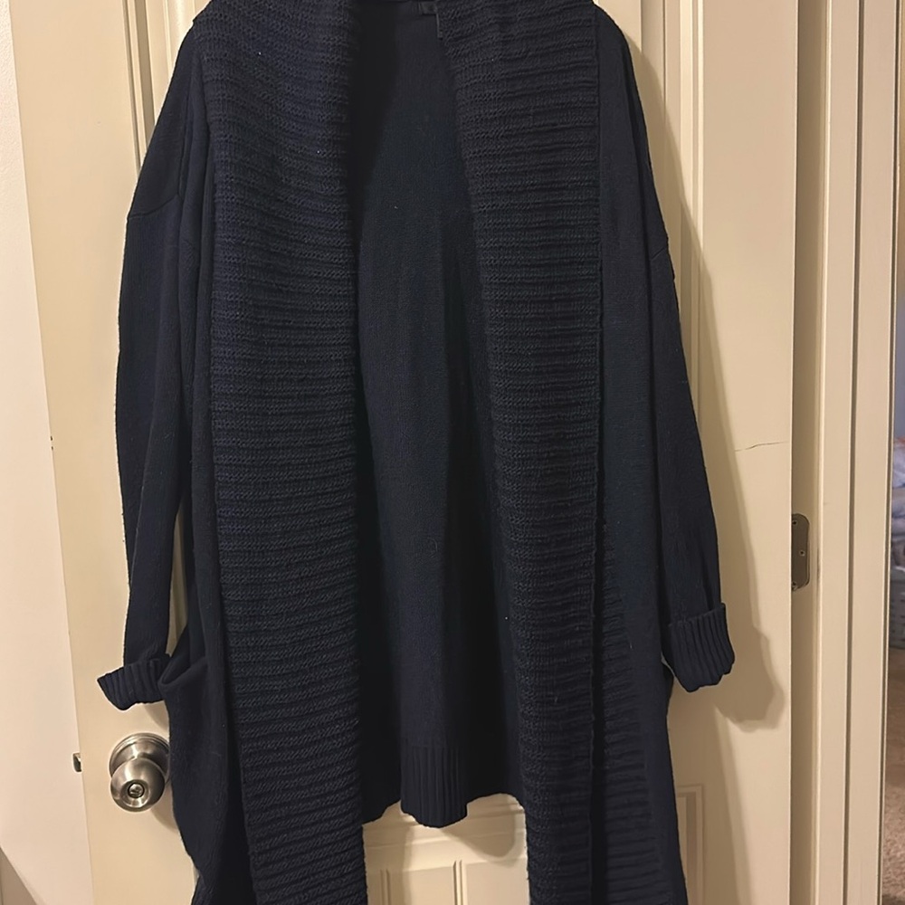 Navy blue long sweater by JCrew!